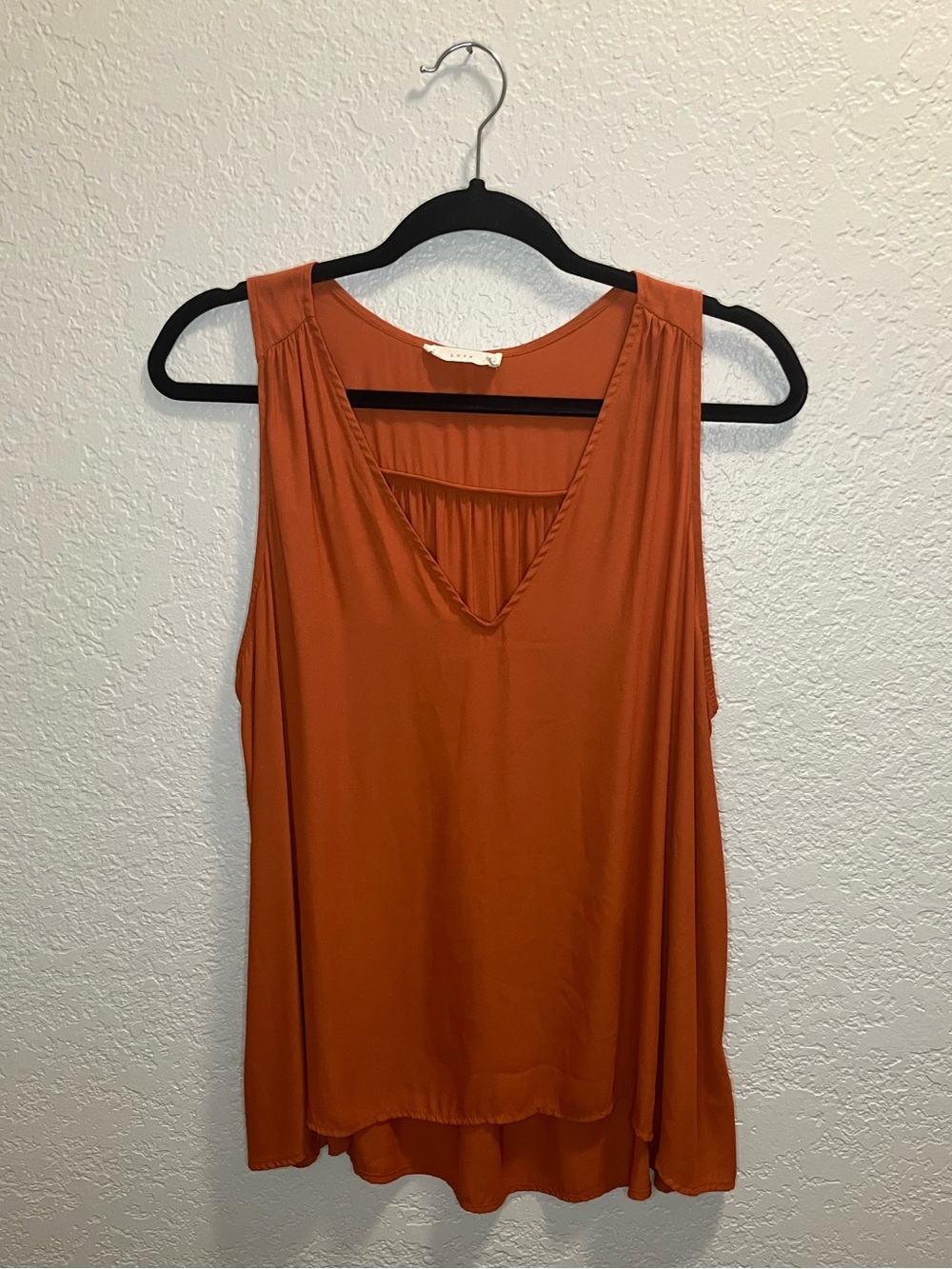 Flowy Orange Blouse Tank